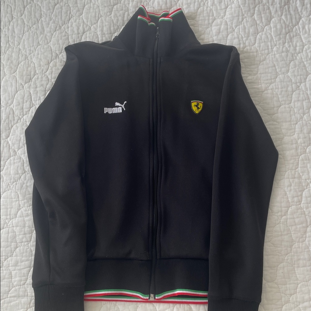 Puma Black Campioni Sweatshirt with Italian Trim and Ferrari Shield